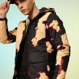 HRX by Hrithik Roshan Dyed Padded Hooded Outdoor Jacket-image-71