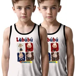 MGRS Boys Pack Of 2 Printed Cotton Basic Vests-image-48