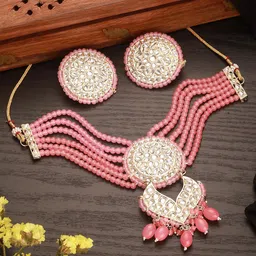 Jazz and Sizzle Gold-Plated Kundan-Studded Jewellery Set-picture-35