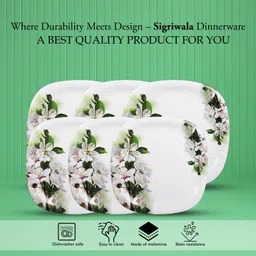 sigri-wala Pack of 12 Melamin Dinner Set image 3