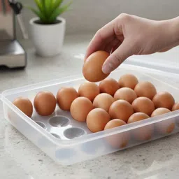 maxtid 24 Grid Egg Storage Container for Travel and Home Plastic Kitchen Trolley-picture-21