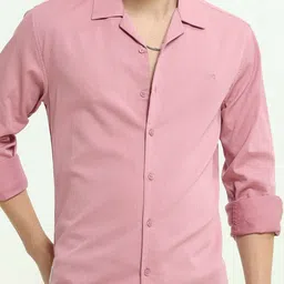 Estilocus Regular Fit Standard Textured Cotton Cuban Collar Casual Shirt image 5