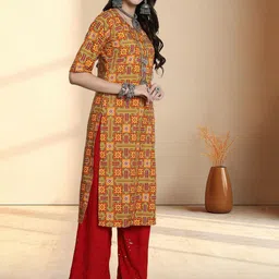 HERE&NOW Women Pack Of 3 Ethnic Motifs Printed Crepe Kurta image 2