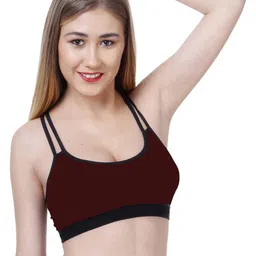 Samvar Maroon Cotton Non-Wired Non Padded Minimizer Bra image 2