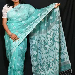 RIDDHIMAN FASHION Pure Cotton Paithani Saree With Unstiched Blouse Piece-image-3