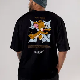 FLYIND VOGUE OUTFIT Men Tom & Jerry Bio Finish Graphic Printed Cotton Oversized T-shirt-picture-30