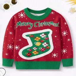 YK Boys Self-Design Round Neck Pullover-image-3