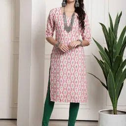 Ethnic basket Women Pack Of 2 Multicoloured Crepe Kurtas image 3