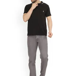 FLAKED Men Smart Relaxed Fit Mid-Rise Bleached Stretchable Jeans image 2