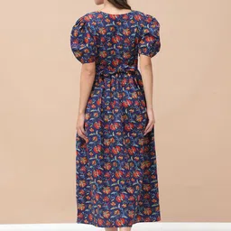 Secret Wish Women  Floral Printed Pure Cotton Maternity Nightdress image 4