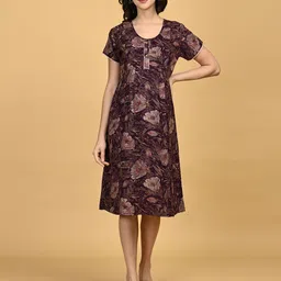 GOLDSTROMS Women Floral Printed Maternity A-Line Dress-image-83