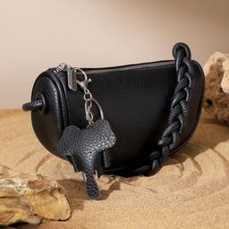 HAUTE SAUCE by Campus Sutra Leather Half Moon Sling Bag-picture-46