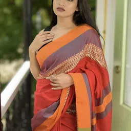 SRILOK Woven Design Pure Cotton Saree-picture-23