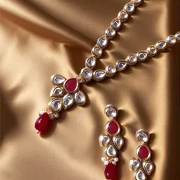 Kalakrith Milano Stone-Studded & Beaded Jewellery Set-picture-10