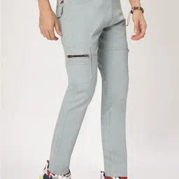 HO BINDAASS Men Relaxed Easy Wash Cargos Trousers image 4