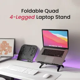 blue Portronics My Buddy Hexa 33: Portable Laptop Stand image 2