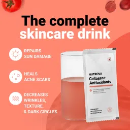 Youthful Skin Glow | Nutrova Collagen & Antioxidants + PLIX Skin Glow Glutathione Effervescent Tablets 15 Collagen Supplement Tablets Pack Of 1 (Strawberry) Vegan Vitamin E And Hyaluronic Acid) image 5