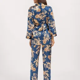 XPIOX Women Graphic Printed Satin Regular Nightdress image 3