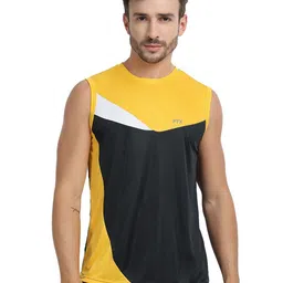 FTX Pack Of 4 Colourblocked Round Neck Sleeveless T-shirts image 5