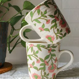 Posh Pitara Set Of 2 Green Ceramic Core Mugs image 2