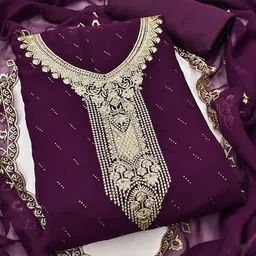 LeeliPeeri Designer Embroidered Unstitched Dress Material-picture-35