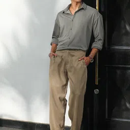 Campus Sutra Men Comfort Spread Collar Solid Casual Shirt-image-21