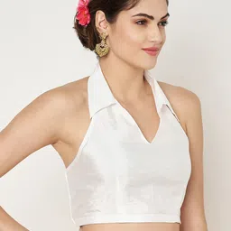 studio rasa Halter Neck Stretchable Saree Blouse image 2