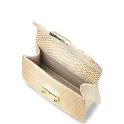 PELLE LUXUR Textured PU Structured Satchel image 5