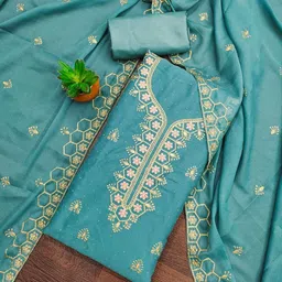 LeeliPeeri Designer Embroidered Unstitched Dress Material-picture-38