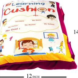 shyam techno Learning Cushion Pillow Cum Book with English Alphabets, Animals Names, Numbers image 5