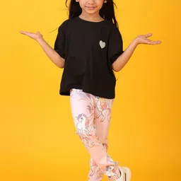 Anthrilo Girls Printed T-shirt with Leggings image 4