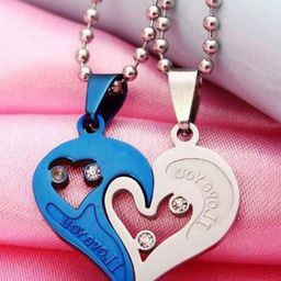 J.S ENTERPRISES Heart Shaped Pendants with Chains-picture-1