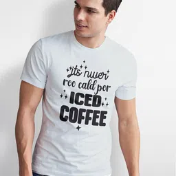 Seekbuylove Men Bio Finish Iced Coffee Round Neck Pure Cotton T-shirt image 2