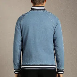 Louis Philippe Jeans Men Washed Open Front Jacket image 3