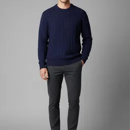 Mast & Harbour Men Cable Knit Pullover-picture-24