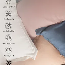 DEBAANS Peach-Coloured 300 TC King Bedsheet with 2 Pillow Covers image 4