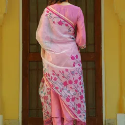 DIVASTRI Women Regular Kurta with Trousers & With Dupatta image 4