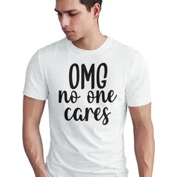 Seekbuylove Men Typography Printed Round Neck Short Sleeves Bio Finish Regular Fit T-shirt-image-82