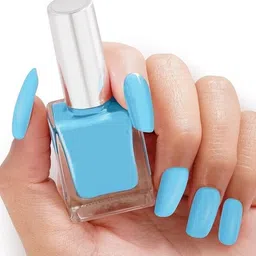 gabbu Creme Finish Nail Polish Long Lasting, Chip Resistant(sky blue) sky blue-picture-14