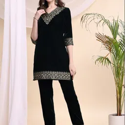 KALINI Embroidered Tunic With Trousers Co-Ords-picture-10