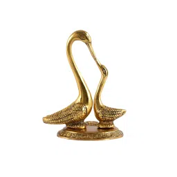 purestory Swan Pair Gold Aluminium Figurine image 4