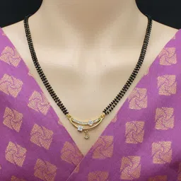 SONI DESIGNS Gold-Plated Brass Artificial Stones & Beads Mangalsutra-picture-41