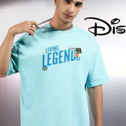 HIGHLANDER Men Graphic Printed Round Neck Cotton Oversized Donald Duck Tshirt image 3