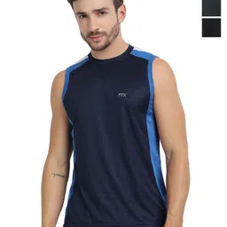 FTX Pack Of 3 Colourblocked Round Neck Sleeveless Dri-FIT T-shirts-picture-34