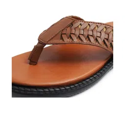 RUNRAVE Tan Synthetic Flip Flops image 3