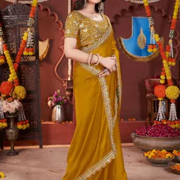 DHARMEE Embroidered Border Saree image 5