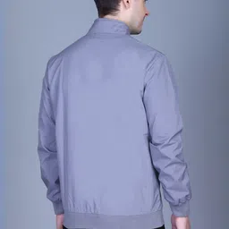 Roadster Men Full Sleeves Mock Collared Straight Hem Zipper Windcheater Jacket image 5