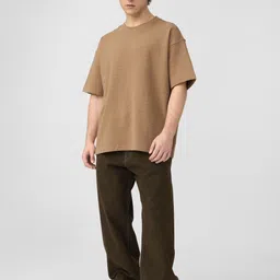 The Souled Store Men Solid Oversized T-shirt image 4