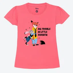 YK Disney Girls Printed Puff Sleeves Pure Cotton T-shirt-picture-26
