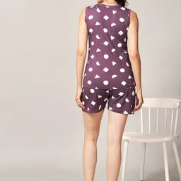 QUIRA Quira Women Printed Regular Fit Top & Shorts Set image 2